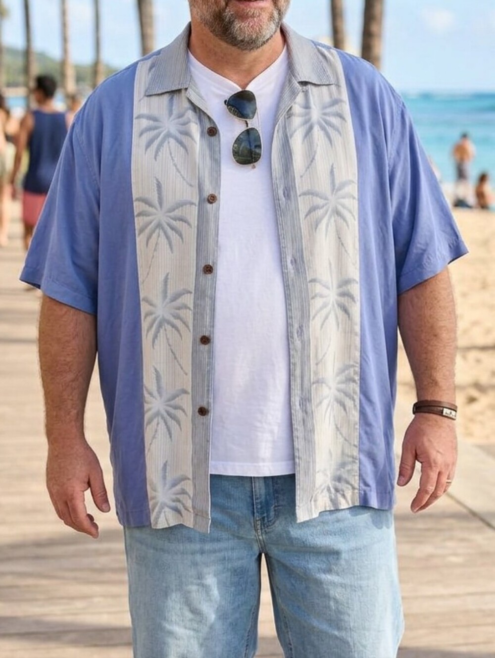 Bamboo Cay Men’s silk shirt XL
